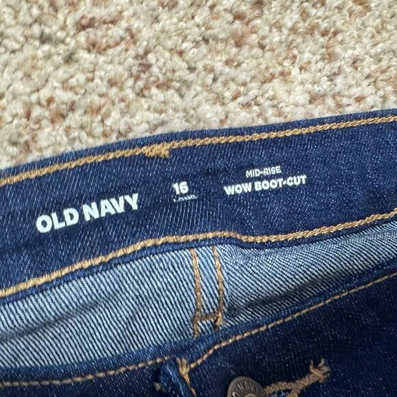 OLD NAVY WOW Mid-Rise, Bootcut, Denim Blue Jeans, size Women's 16L (Long/Tall) - Picture 8 of 9